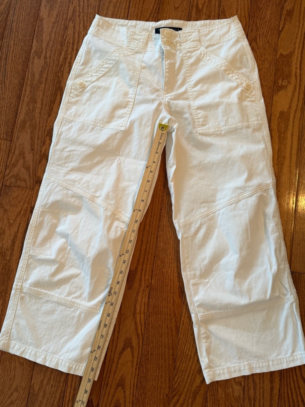 Sanctuary Standard Surplus High Waist Straight Leg Utility Cargo Pants MED White